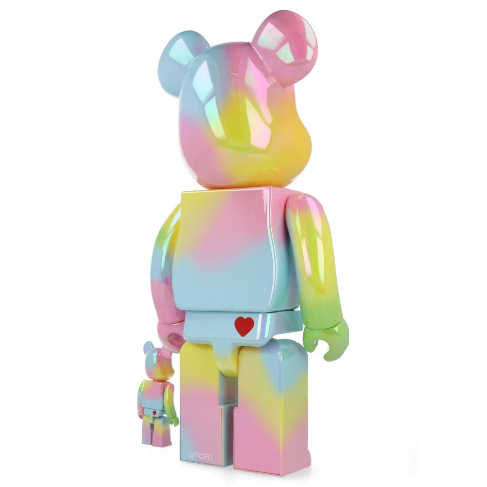 400%   100% Bearbrick Togetherness Bear (Les Bisounours)