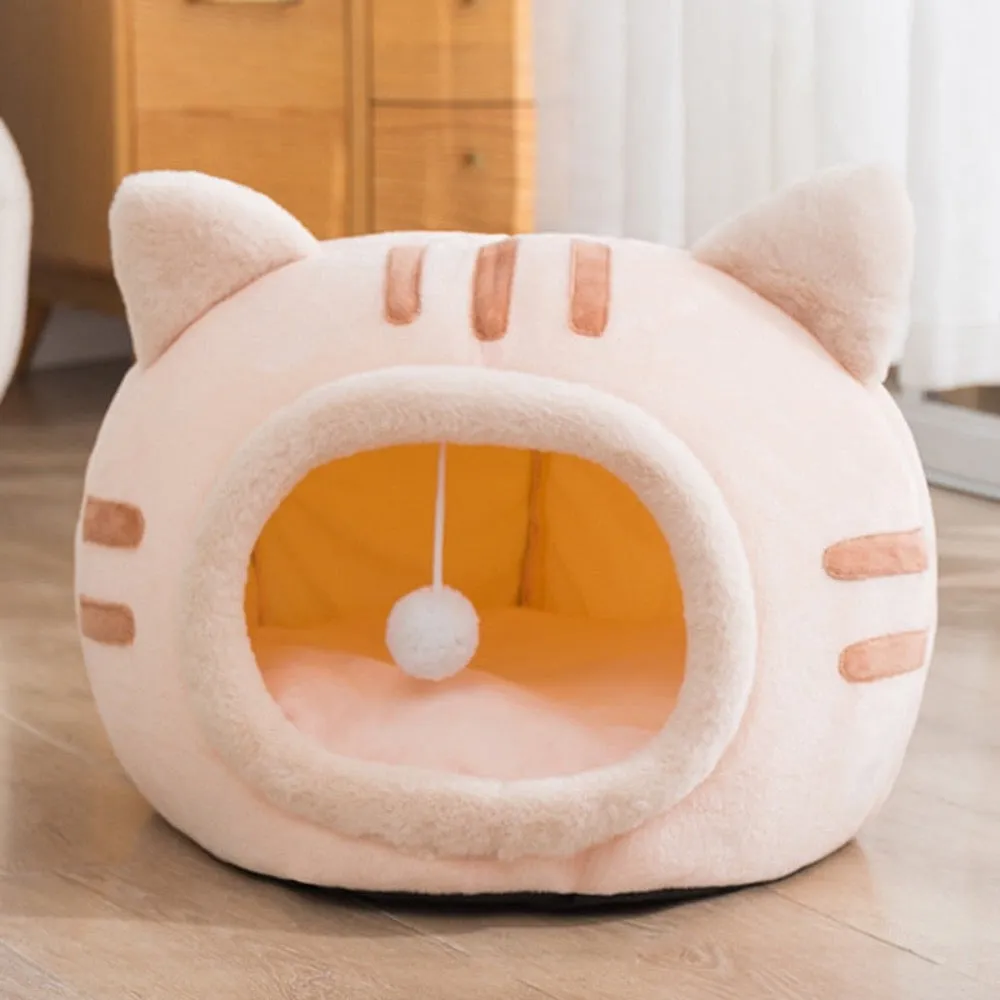 Adorable Plush Cat Head Pet House