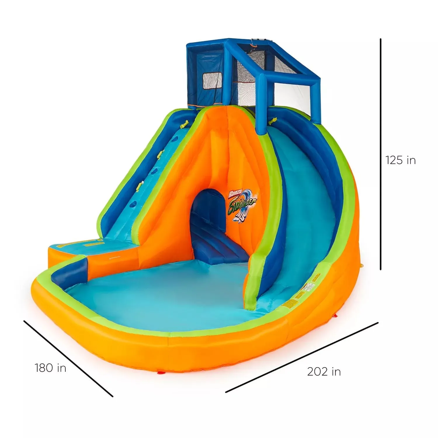 Banzai Sidewinder Falls inflatable outdoor adventure water park and swimming pool Banzai