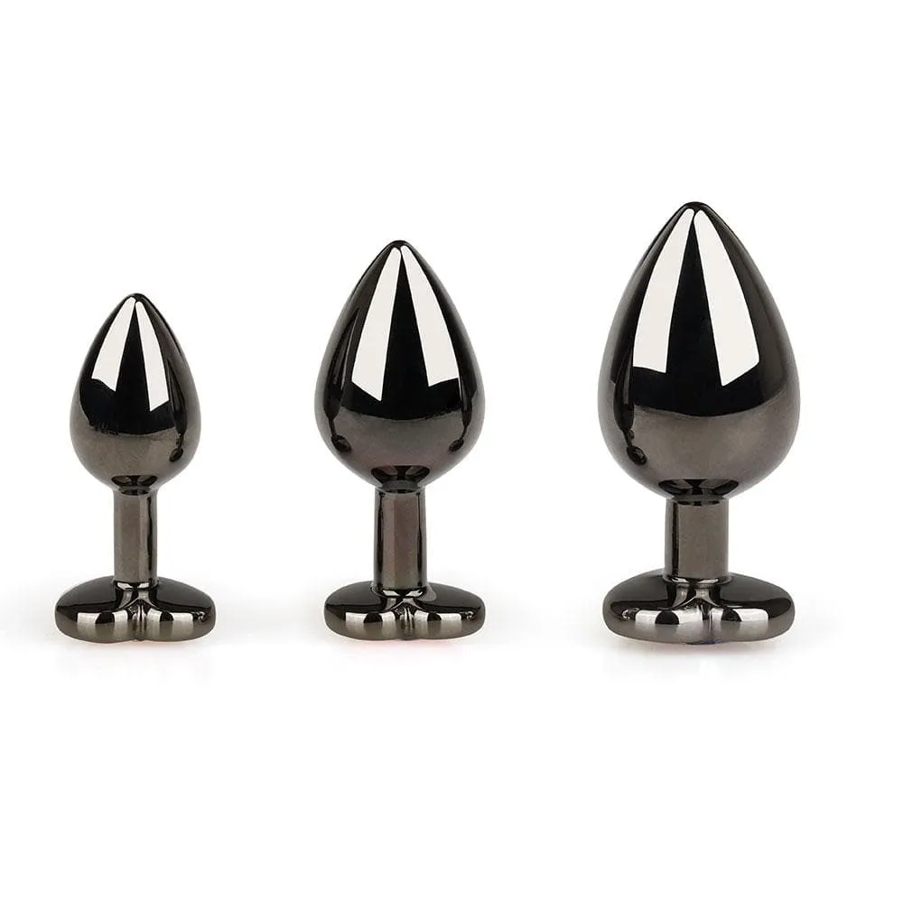 Black Steel Anal Toy Set (3 Piece)