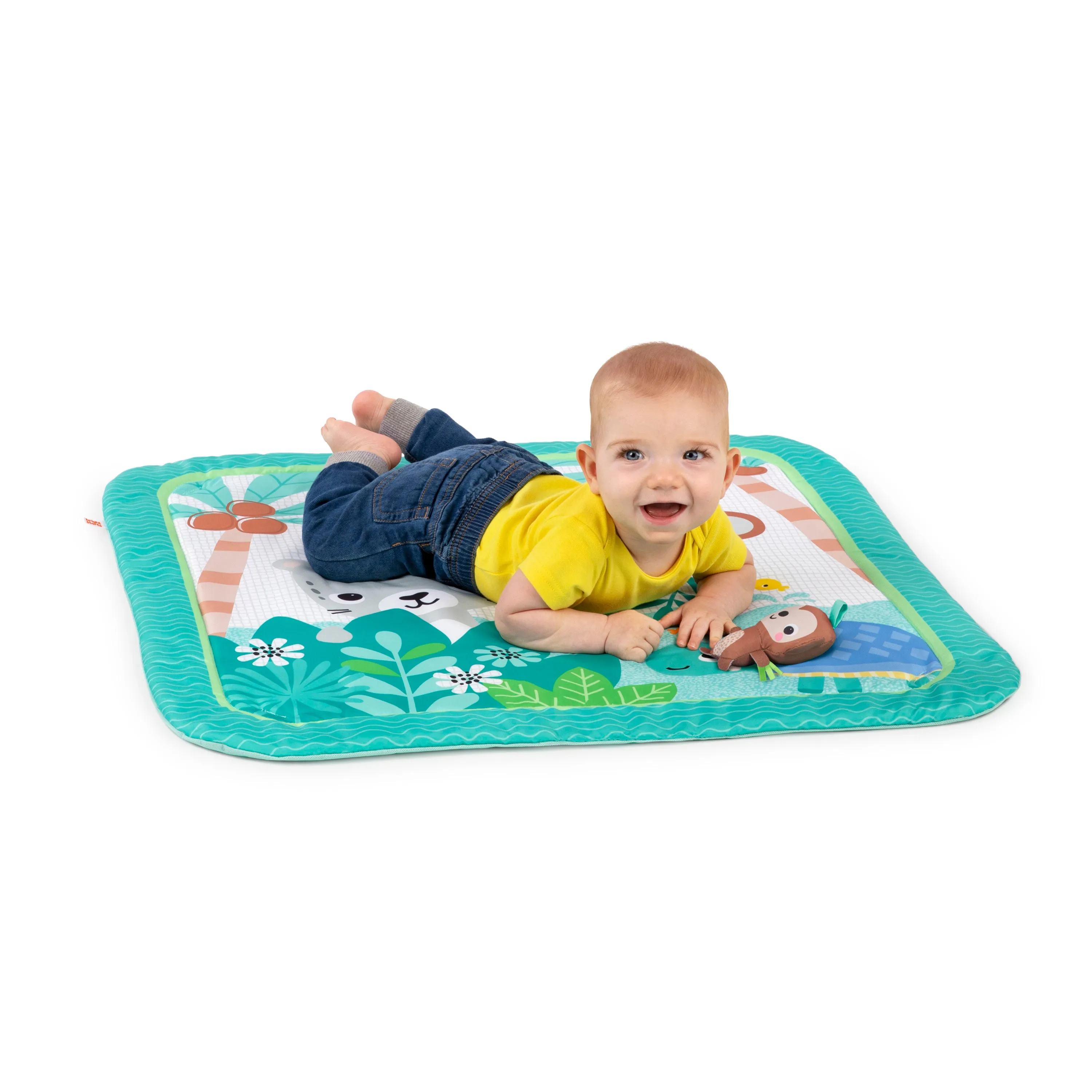 Bright Starts Palm Party Baby Activity Gym & Play Mat, Gender Neutral