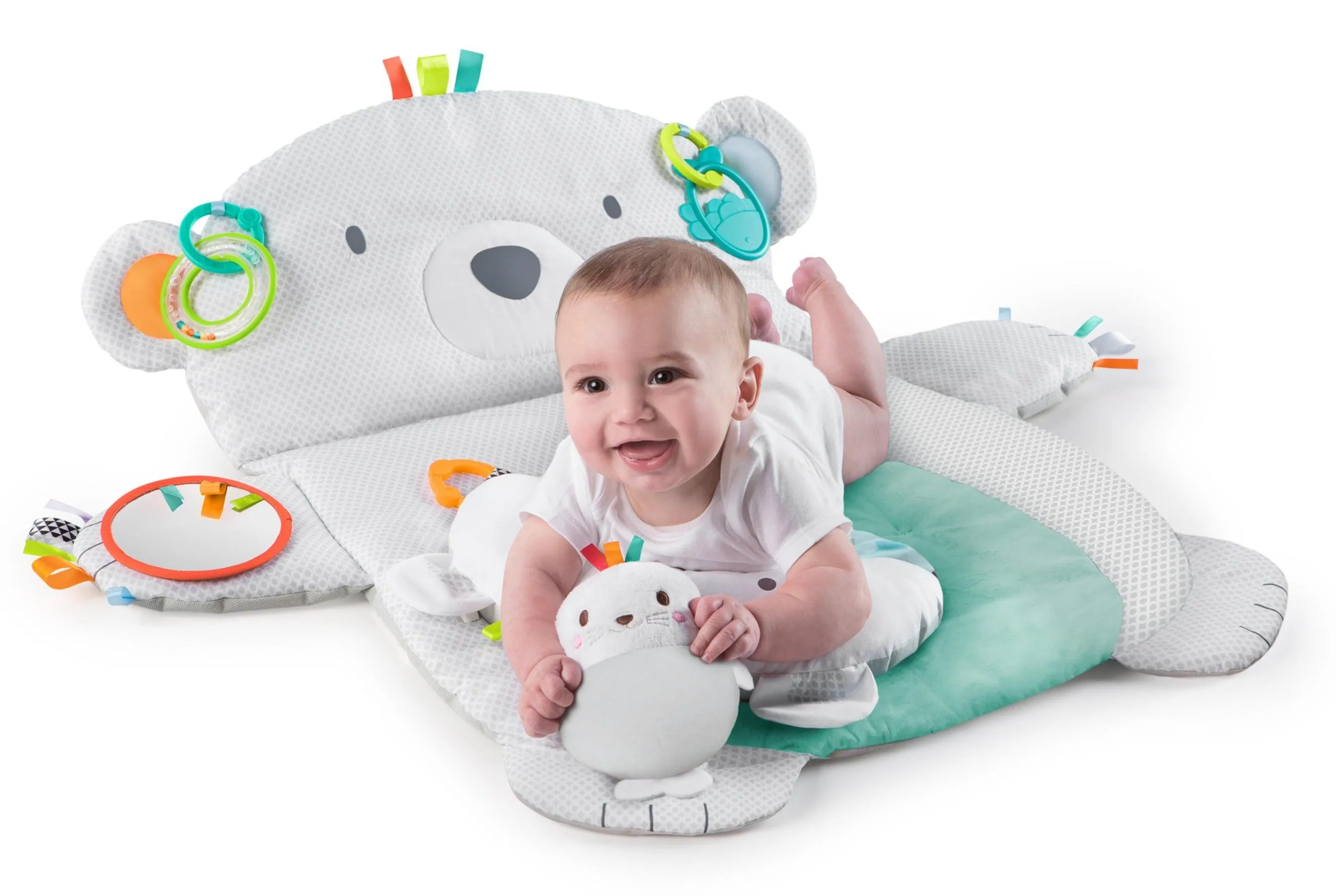 Bright Starts - Tummy Time Prop & Play - Grey Bear