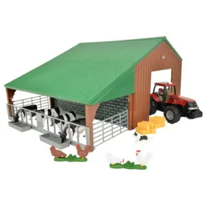 Britains Big Farm Building Accessories Set With Case Tractor 1:32 Scale