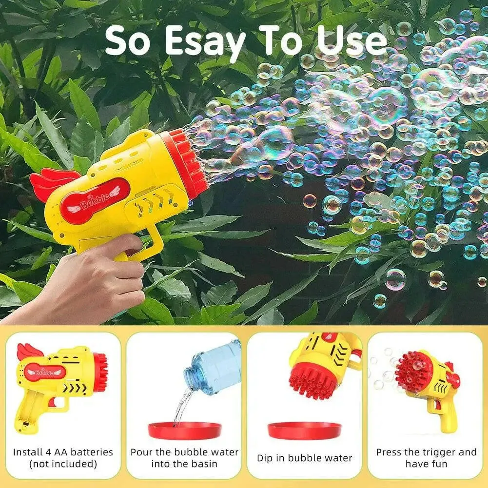 Bubble Machine Gun 29Holes Blaster For Kids