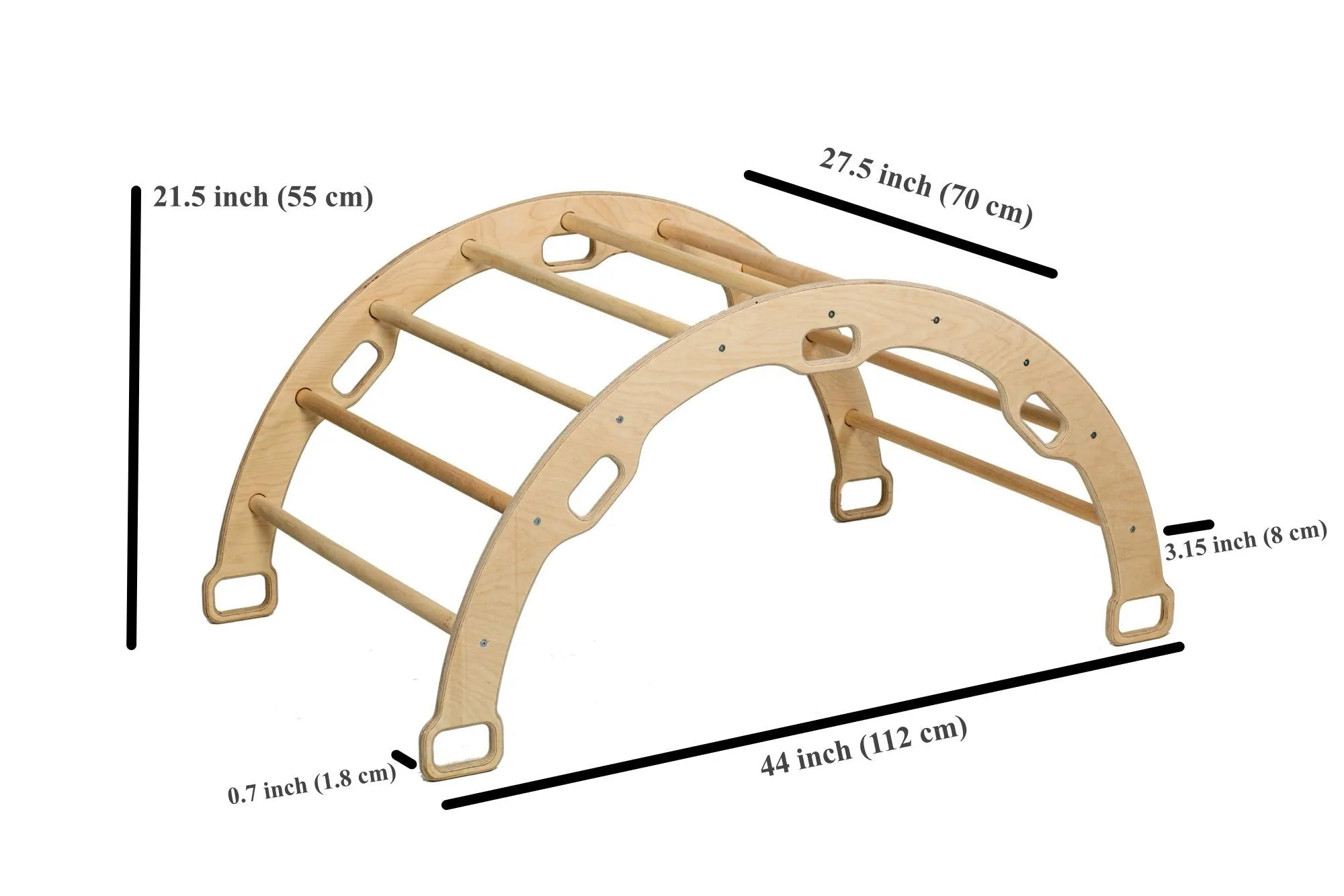 Climbing Arch/Rocker With 2 Ramps