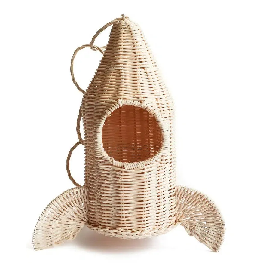 Coconeh Wicker Hanging Rocket Spaceship