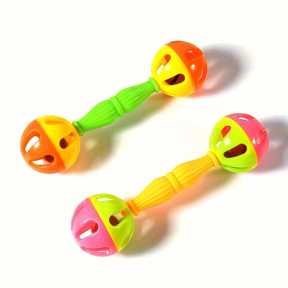 Colorful Bird Toys DualHeaded Rattle  Bell Ball Set