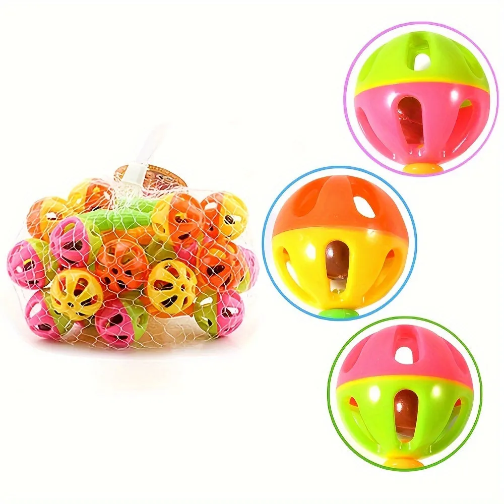 Colorful Bird Toys DualHeaded Rattle  Bell Ball Set