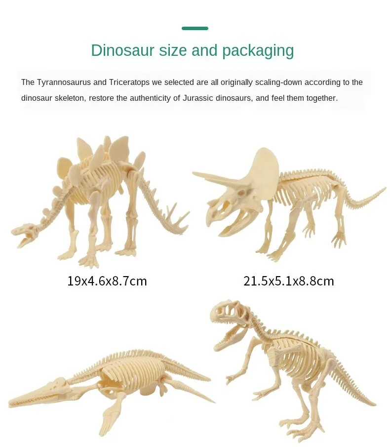 Educational Dinosaur Fossil Excavation Toys Archaeological Dig Toy DIY Assembly Model Toys for Children Toy Kids Gifts