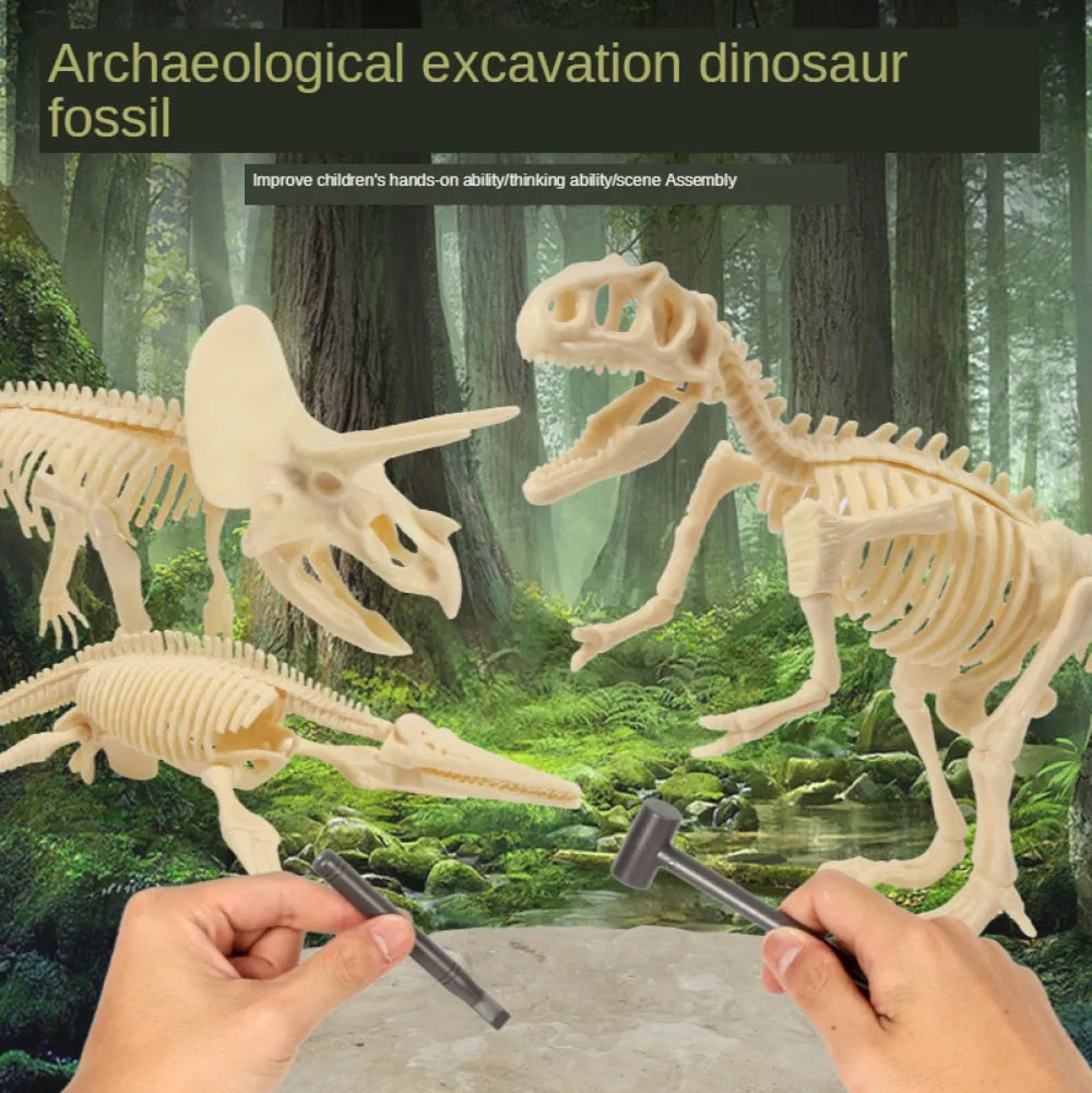 Educational Dinosaur Fossil Excavation Toys Archaeological Dig Toy DIY Assembly Model Toys for Children Toy Kids Gifts