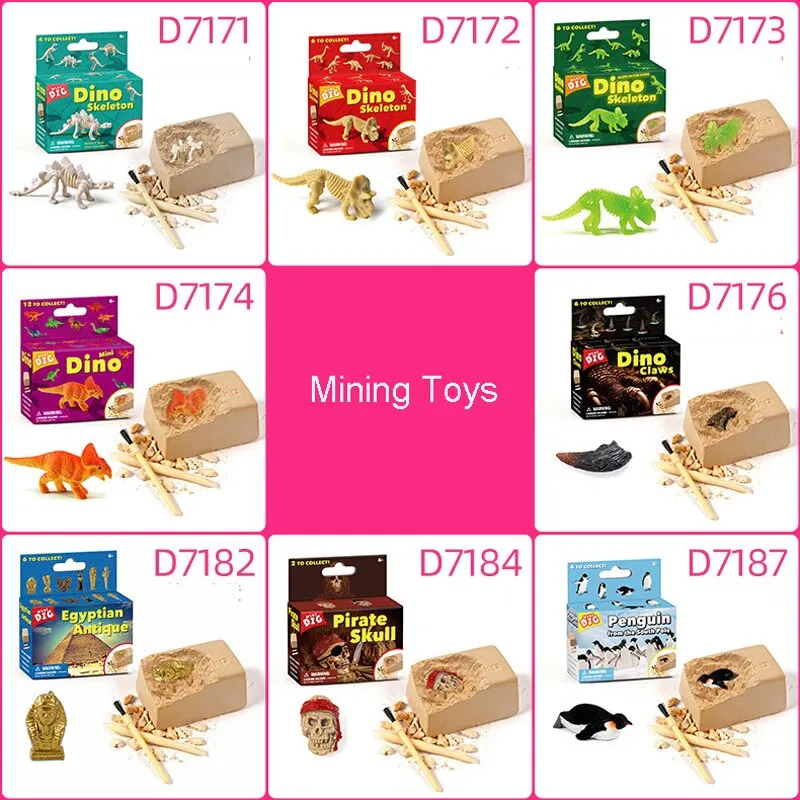 Educational Dinosaur Fossil Excavation Toys Archaeological Dig Toy DIY Assembly Model Toys for Kids Gifts