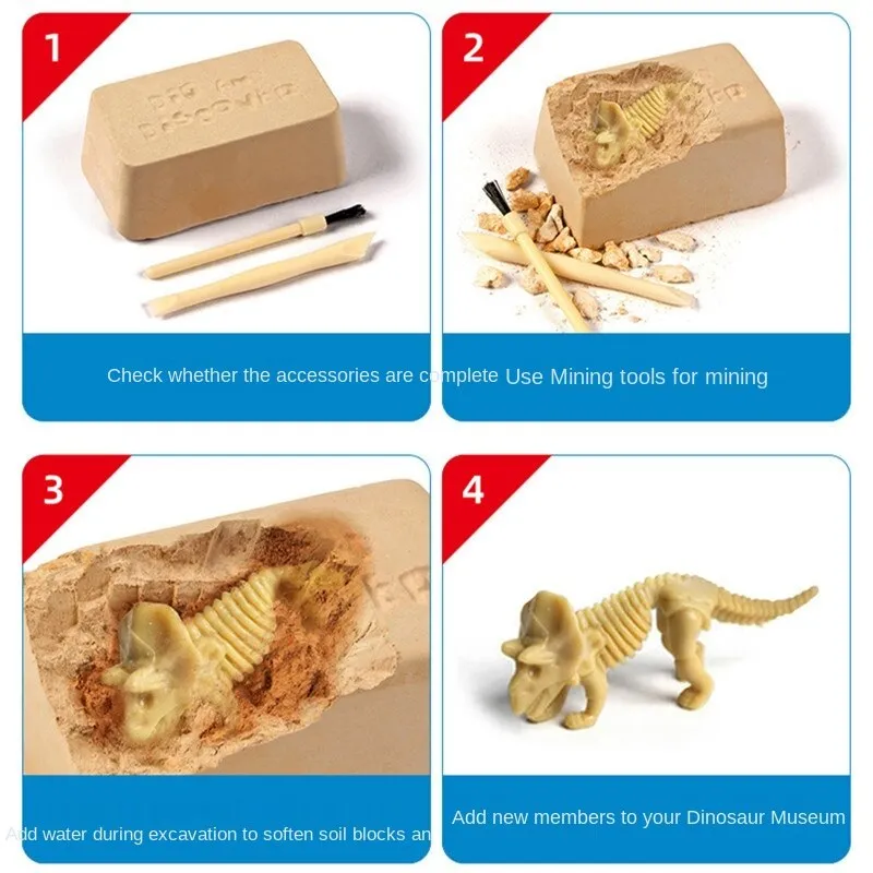 Educational Dinosaur Fossil Excavation Toys Archaeological Dig Toy DIY Assembly Model Toys for Kids Gifts