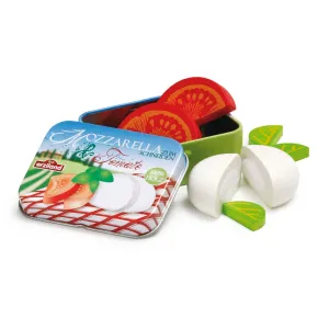 Erzi Mozzarella & Tomato In A Tin Wooden Play Food Set