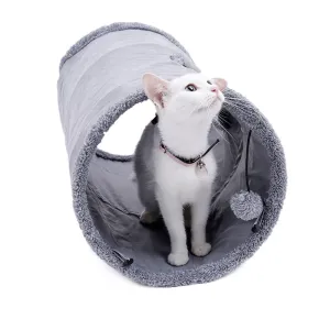 Foldable Pets Play Tube Set with Removable Ball