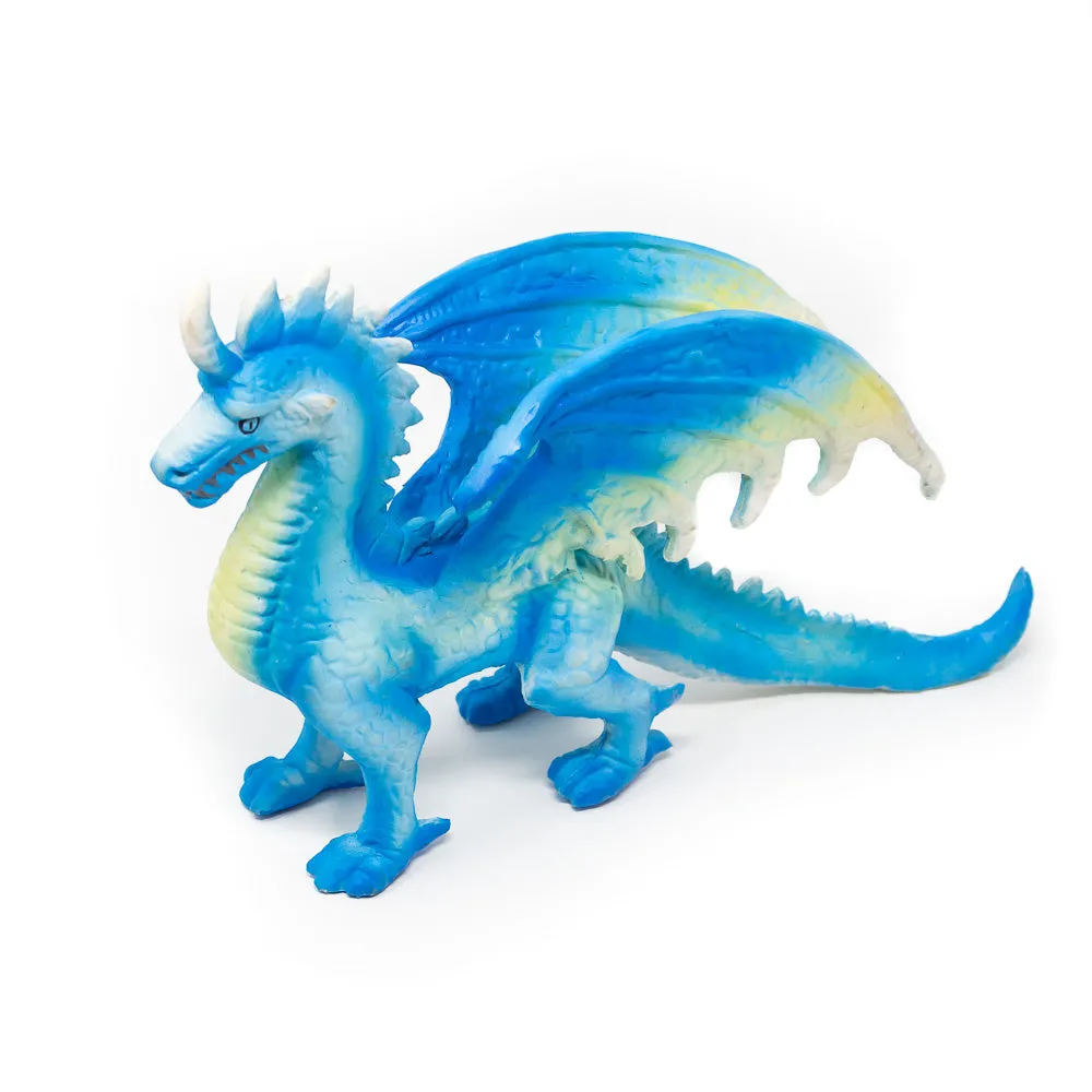 Green Rubber Toys Dragon - Blue