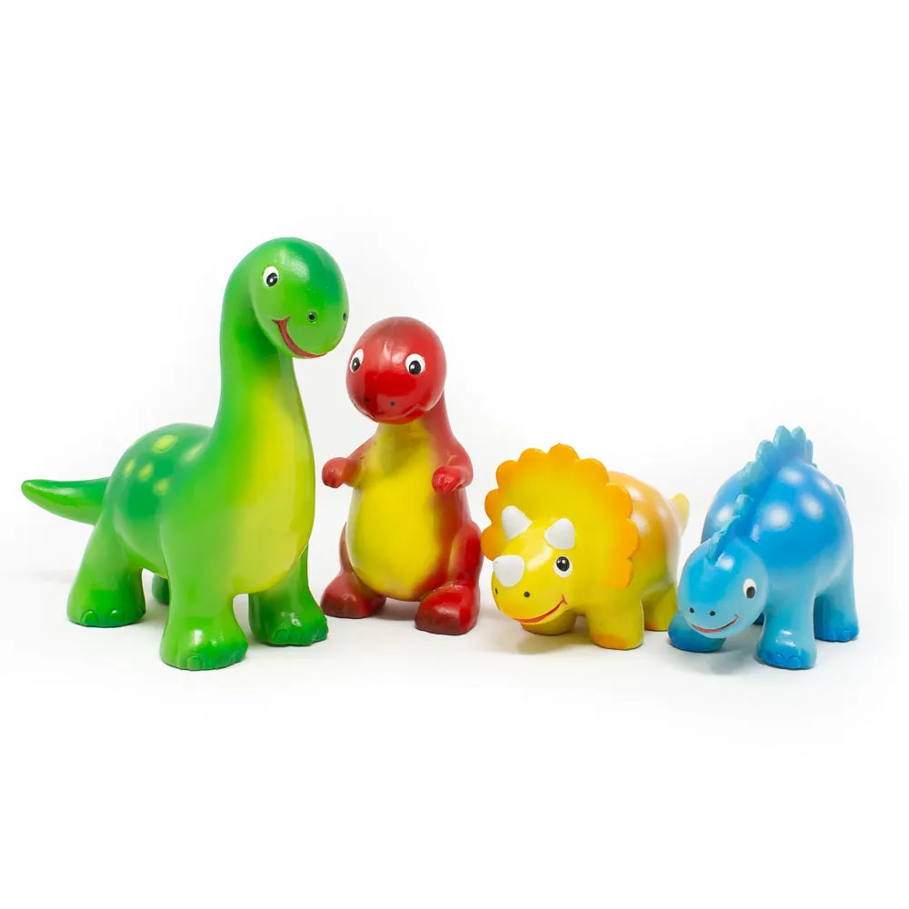 Green Rubber Toys Mini Dinosaur Set