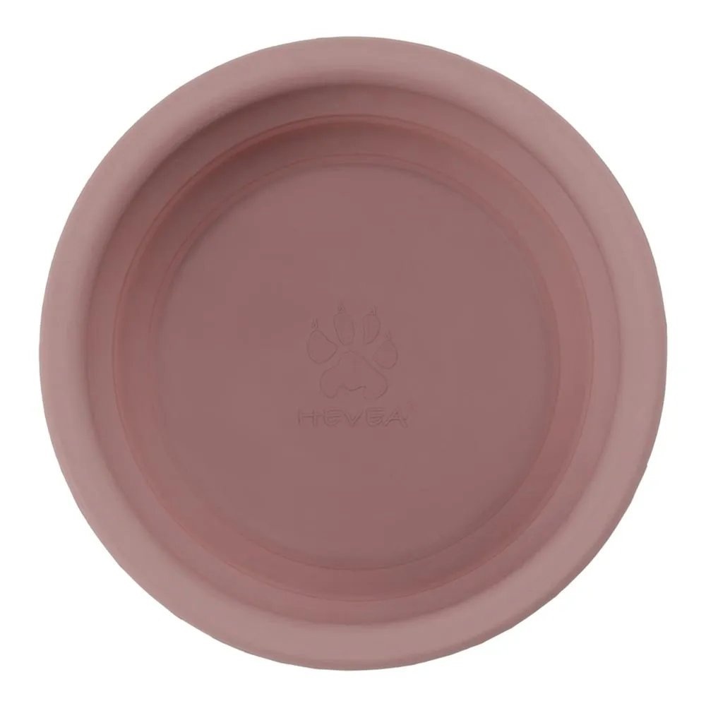 Hevea Dog Bowl On The Go - Old Rose