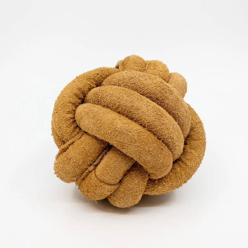 Huggle Hounds Natural Leather Knotted Ball