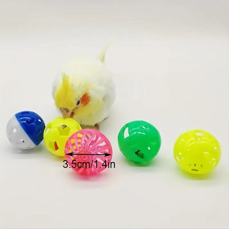 Interactive Bird Toy Set 5pcs with Sounding Bell Various Varieties