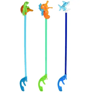 Kicko Assorted Plastic Sea Life Grabber - 6 Pack - Picking Tool for Small Objects, Kids