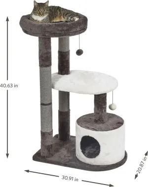 MidWest Alden 41" Faux-Fur Cat Tree & Condo