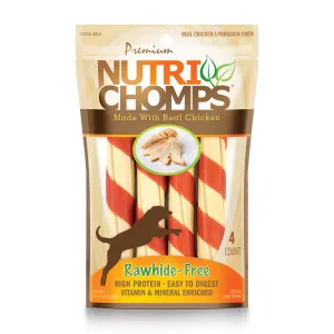 NutriChomps 6-inch Chicken Wrapped Twist, 4 Count Dog Chews