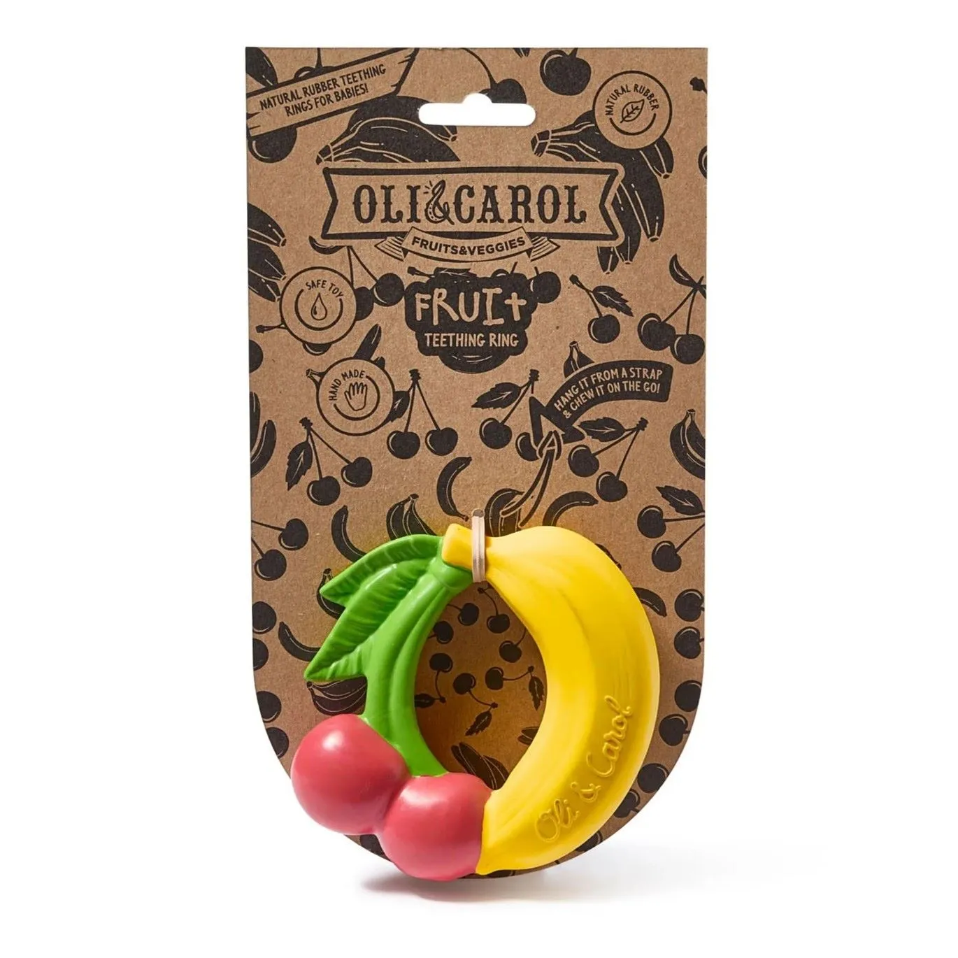 Oli & Carol Natural Rubber Fruit Teething Ring