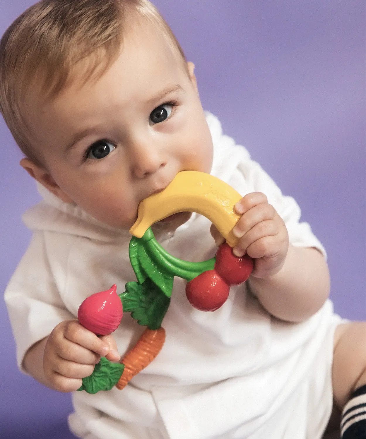 Oli & Carol Natural Rubber Fruit Teething Ring