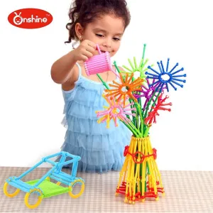 Onshine Geometry Plug Puzzle Building Blocks 800PCS - Open ended wooden toys