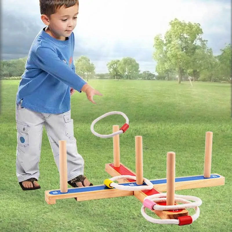 Outdoor Wooden Quoits Game