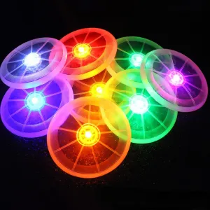 Pet supplies dog toy LED luminous flying disk environmental protection material dog training supplies dog chew toys