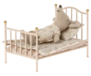 Pretend Play Toy | Vintage Bed for Mouse Doll in Rose | Maileg