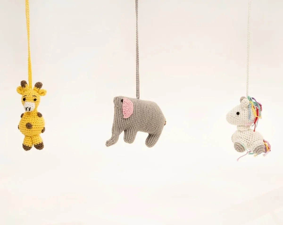 Rocking Potato Baby Activity Play Gym- Crochet Animals