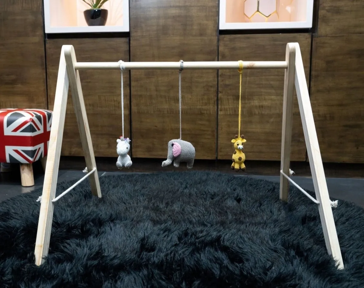 Rocking Potato Baby Activity Play Gym- Crochet Animals