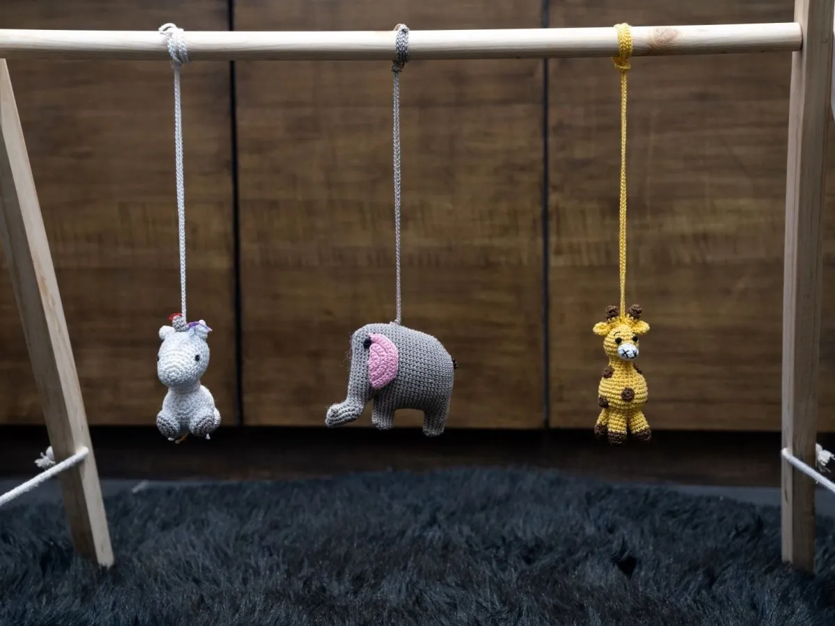 Rocking Potato Baby Activity Play Gym- Crochet Animals