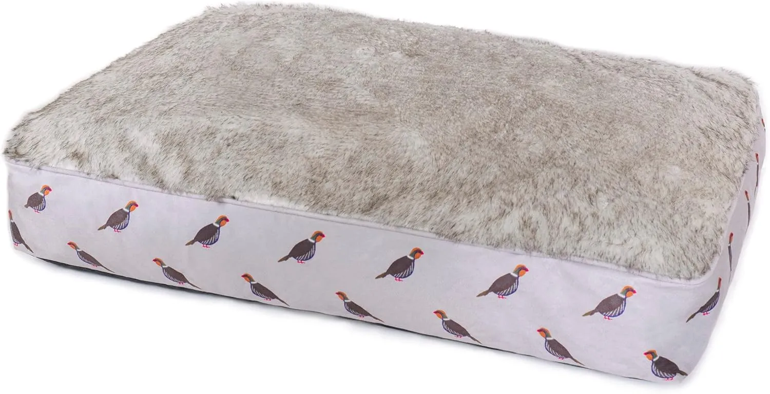 Rosewood Cupid & Comet Luxury Partridge Print Dog Mattress