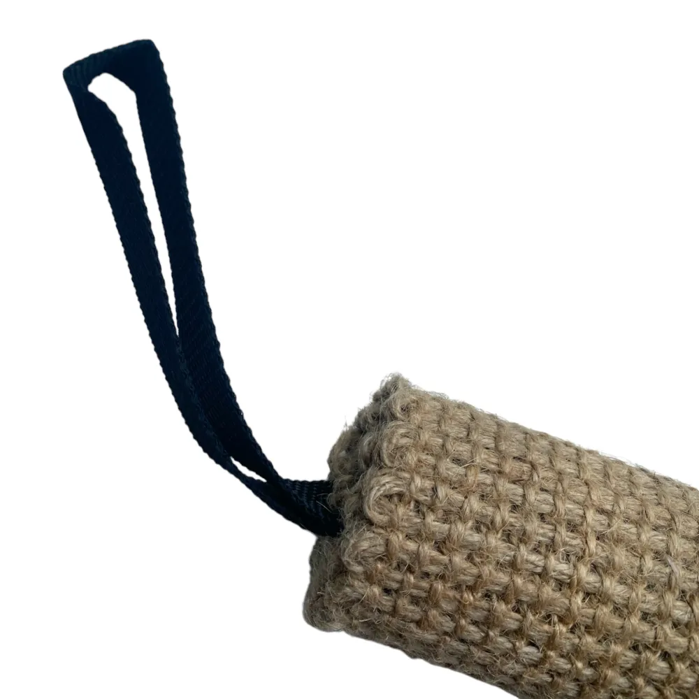 Talking Dog Club Jute Biting Roll Toy for Dogs (Brown)