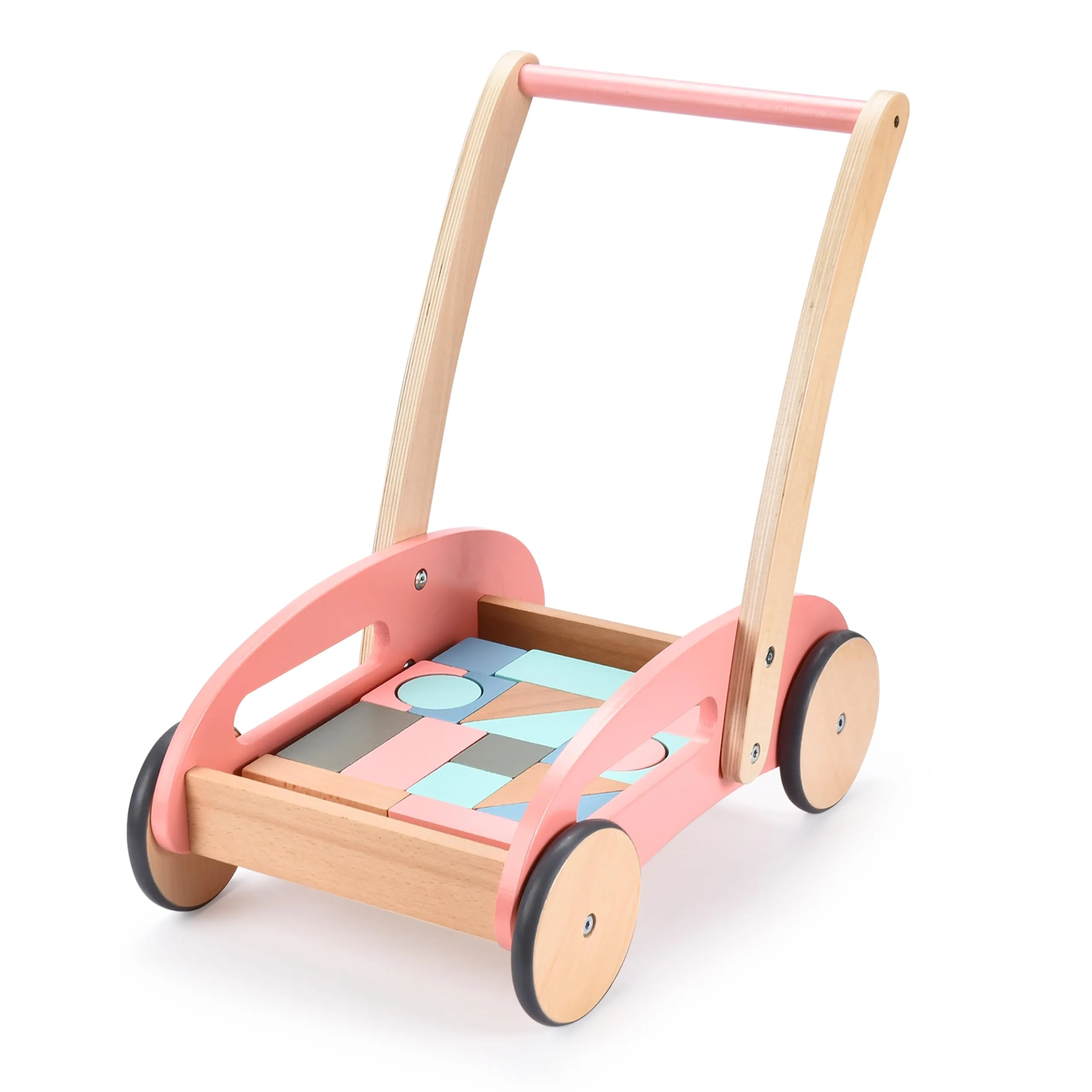 Wooden Baby Walker - Baby Push Walker With Wheels - Walker