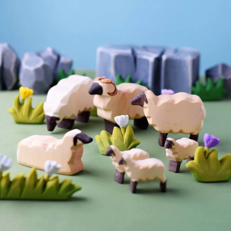 Wooden Sheep Eating