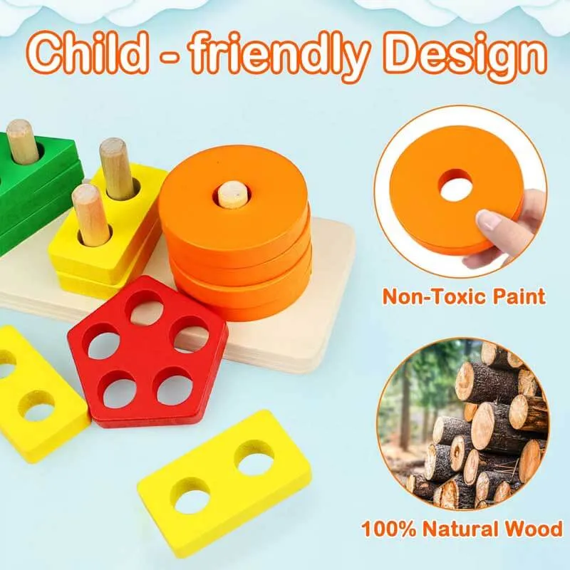 Wooden Sorting & Stacking Toys