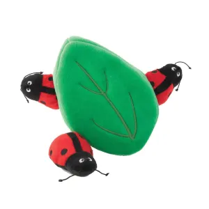 ZippyPaws Zippy Burrow Ladybugs in Leaf Dog Toy